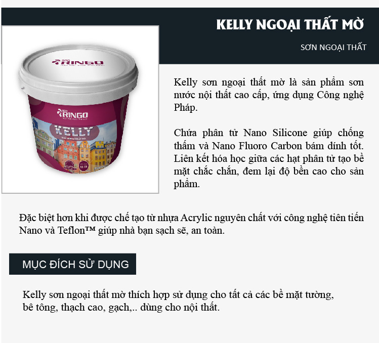 kelly sơn ngoại thất mờ