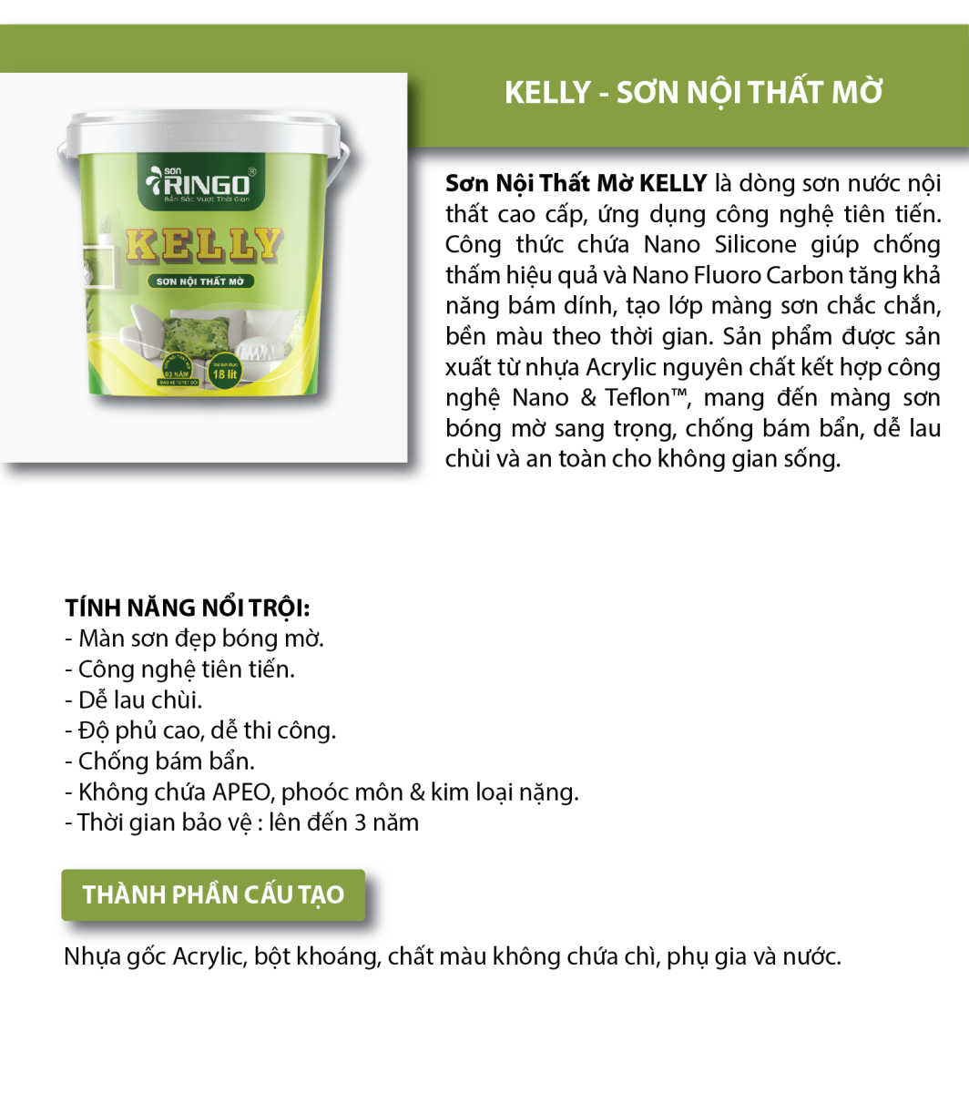 Kelly sơn nội thất mờ